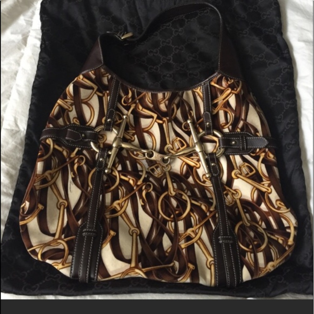 LE 85TH Anniversary GUCCI Horsebit Velvet Bag